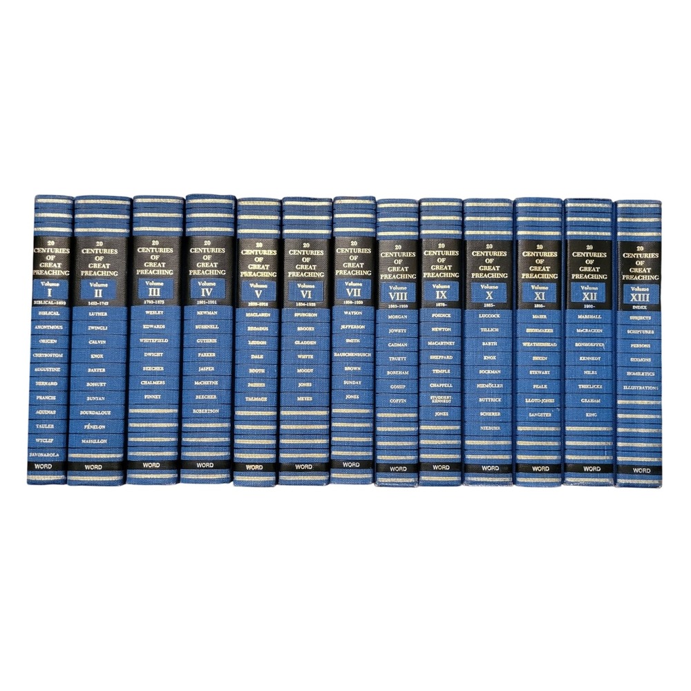 13 Word Books 20 Centuries Great Preaching Set Blue Hardcover Commentary